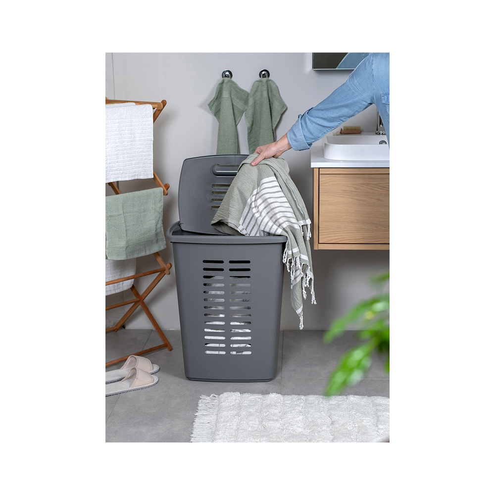 Likapyykkikori 60L kivenharmaa Likapyykkikori 60L kivenharmaa