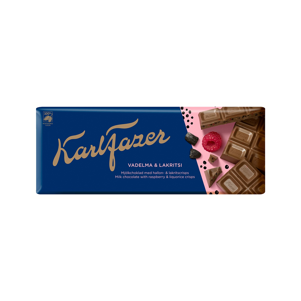 KARL FAZER vadelma& lakritsi 200g