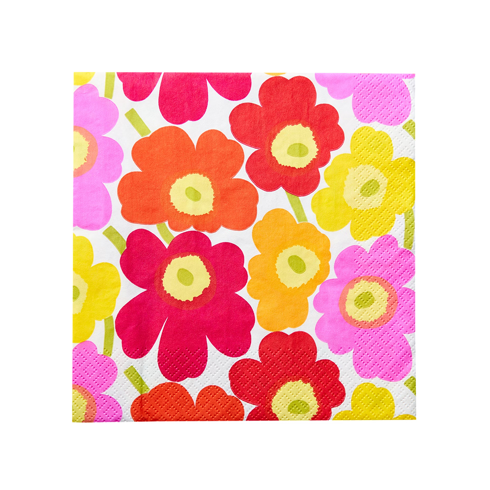 Lautasliina 33cm   MiniUnikko pink-kel