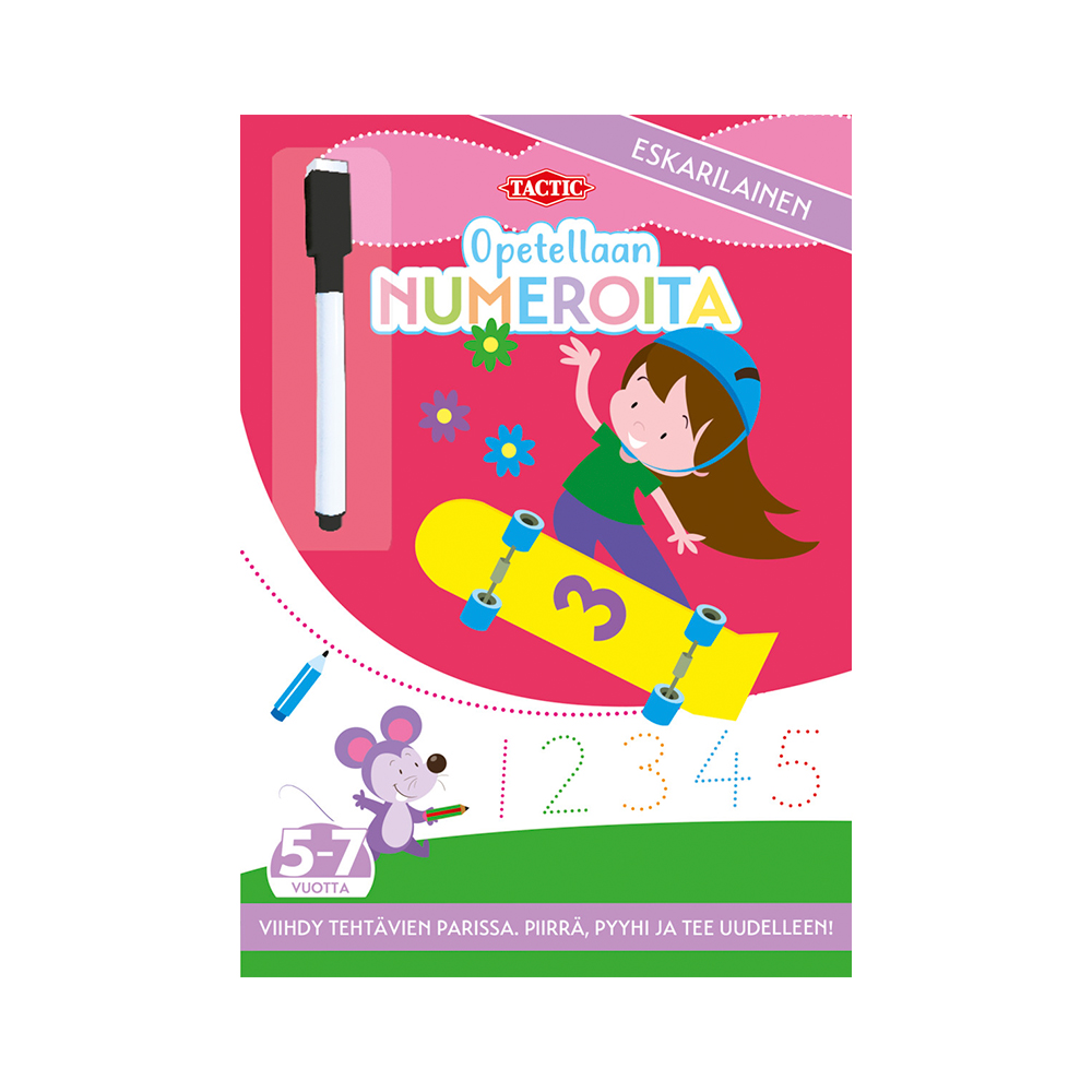 Opetellaan numeroi-ta puuhakirja