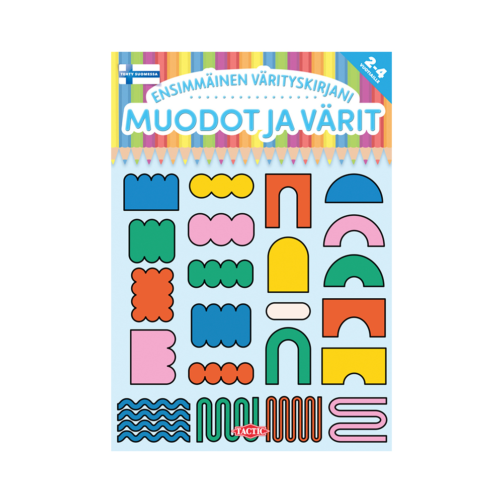 Ensimmäinen väritys kirjani muoto/värit