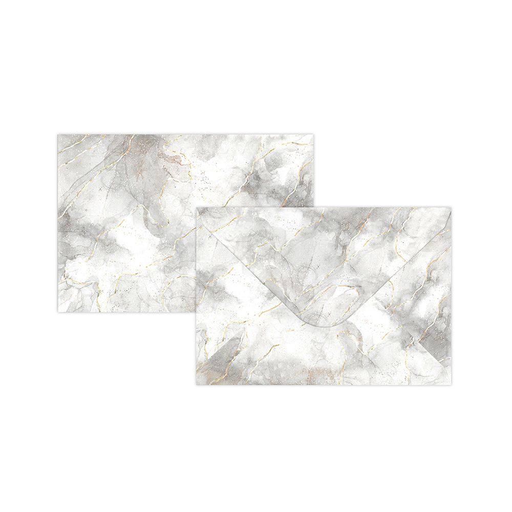 Kirjekuori C6/10kpl Marmori harmaa