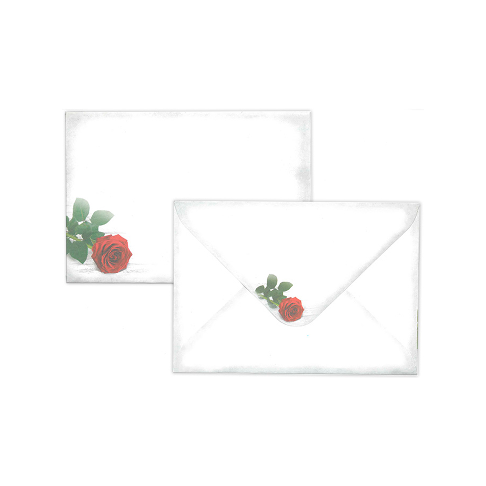 Kirjekuori C6/10kpl Ruusu punainen