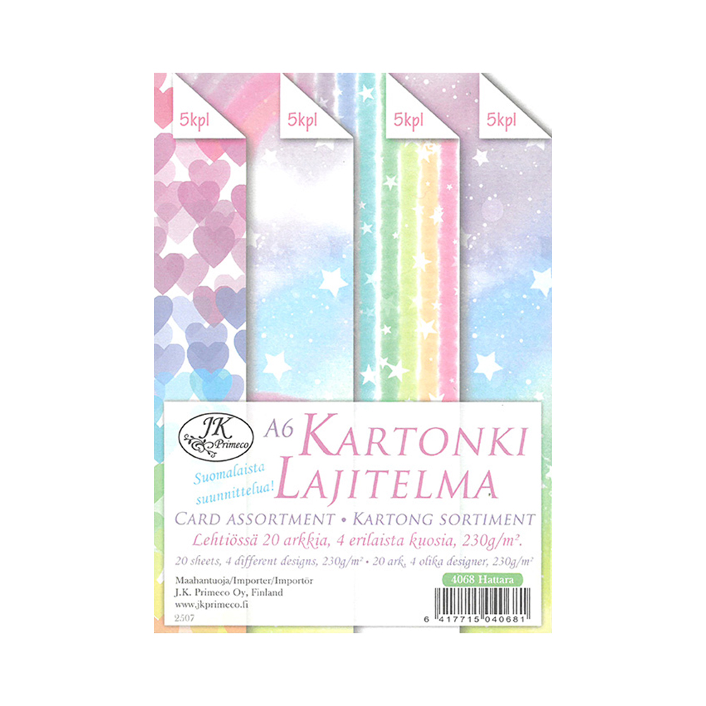 Kartonkilajitelma  A6 Hattara 20arkkia