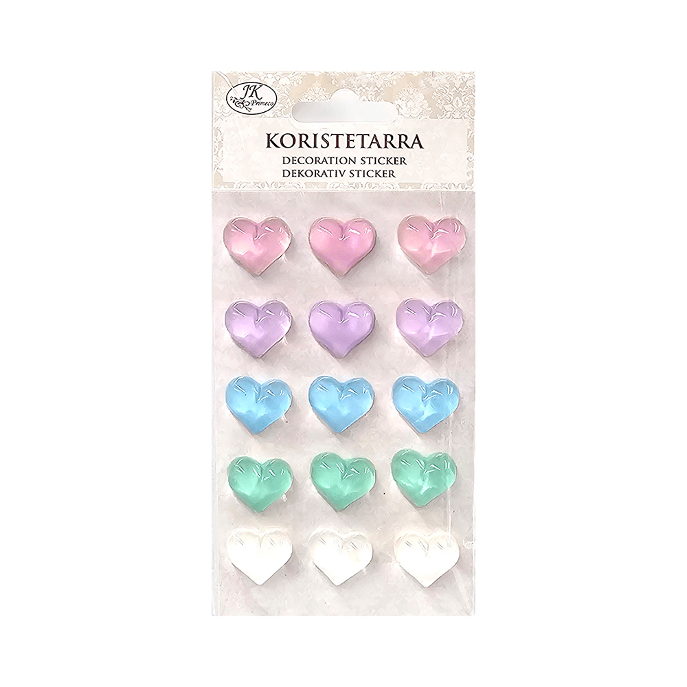 Koristetarra sydän pastelli