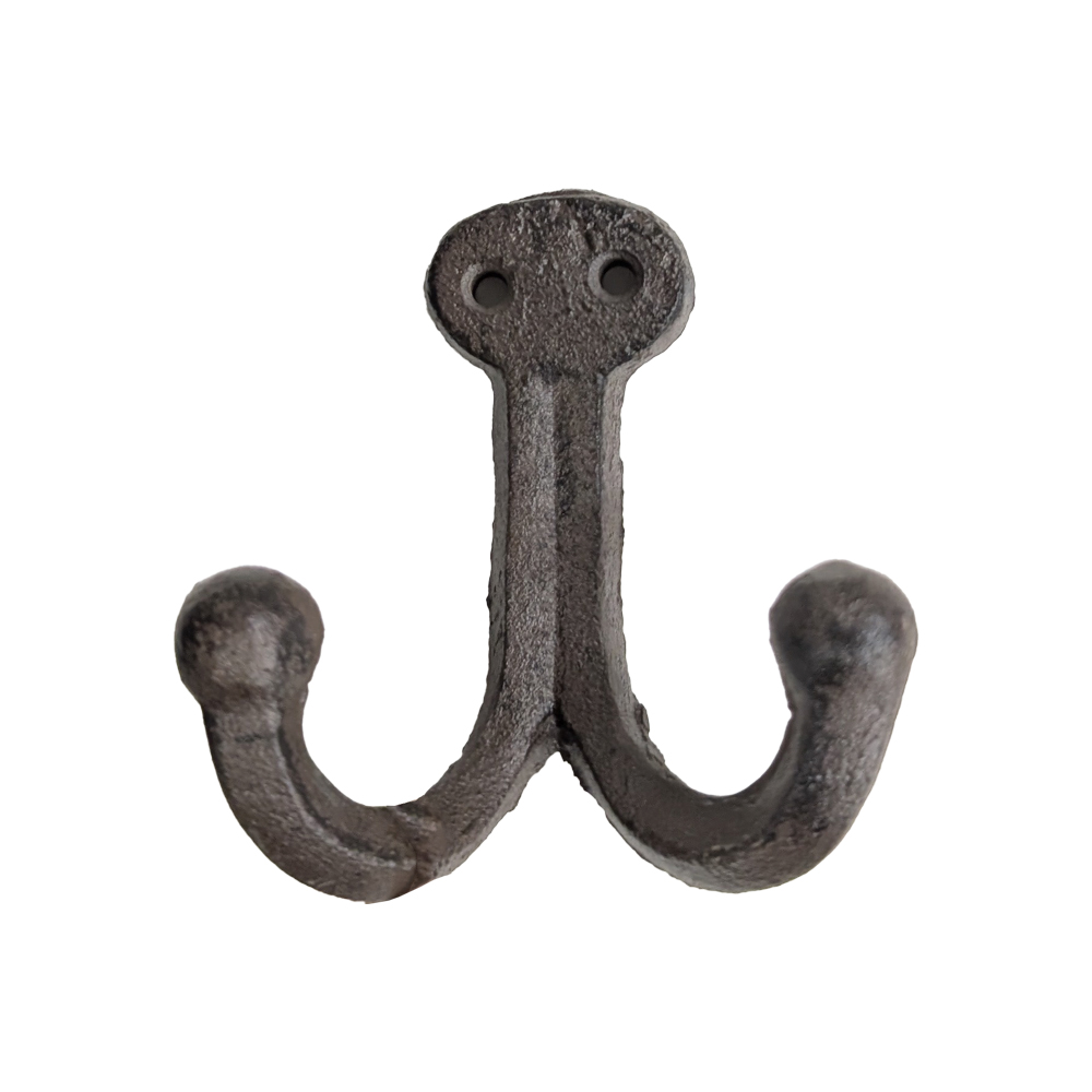 Tuplakoukku 8cm    valurauta