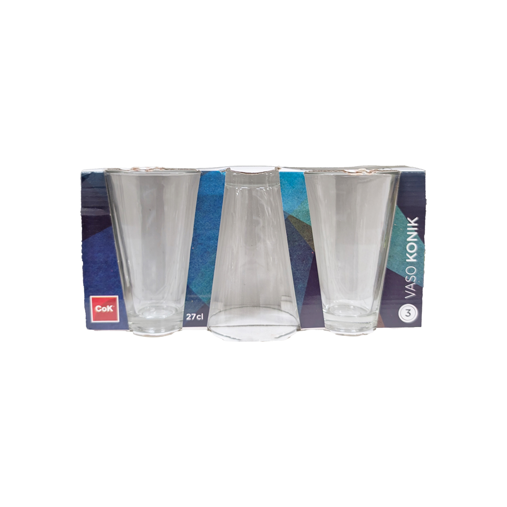 Juomalasi 27cl/3kpl Konic