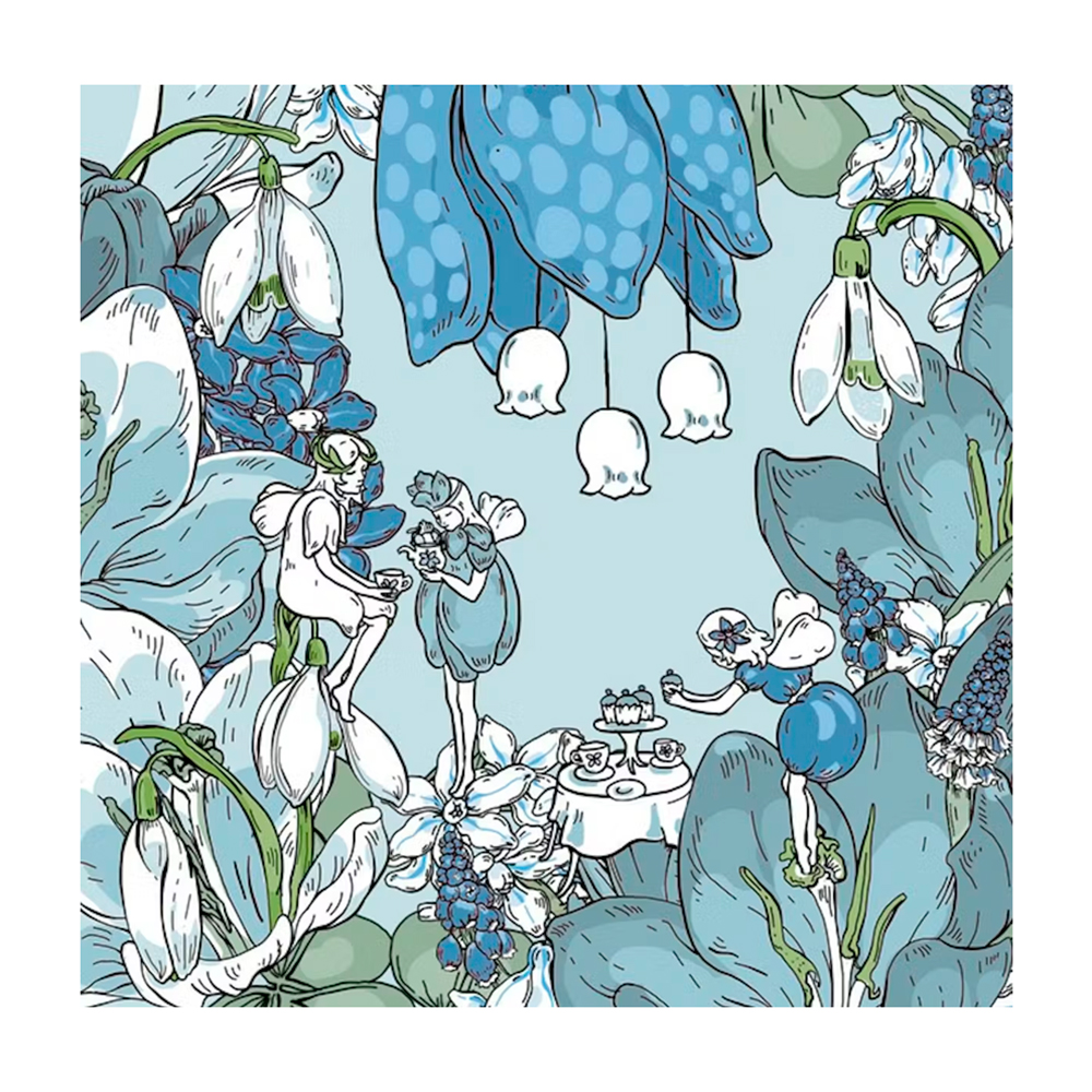 Lautasliina 33cm   Keiju kevät sininen