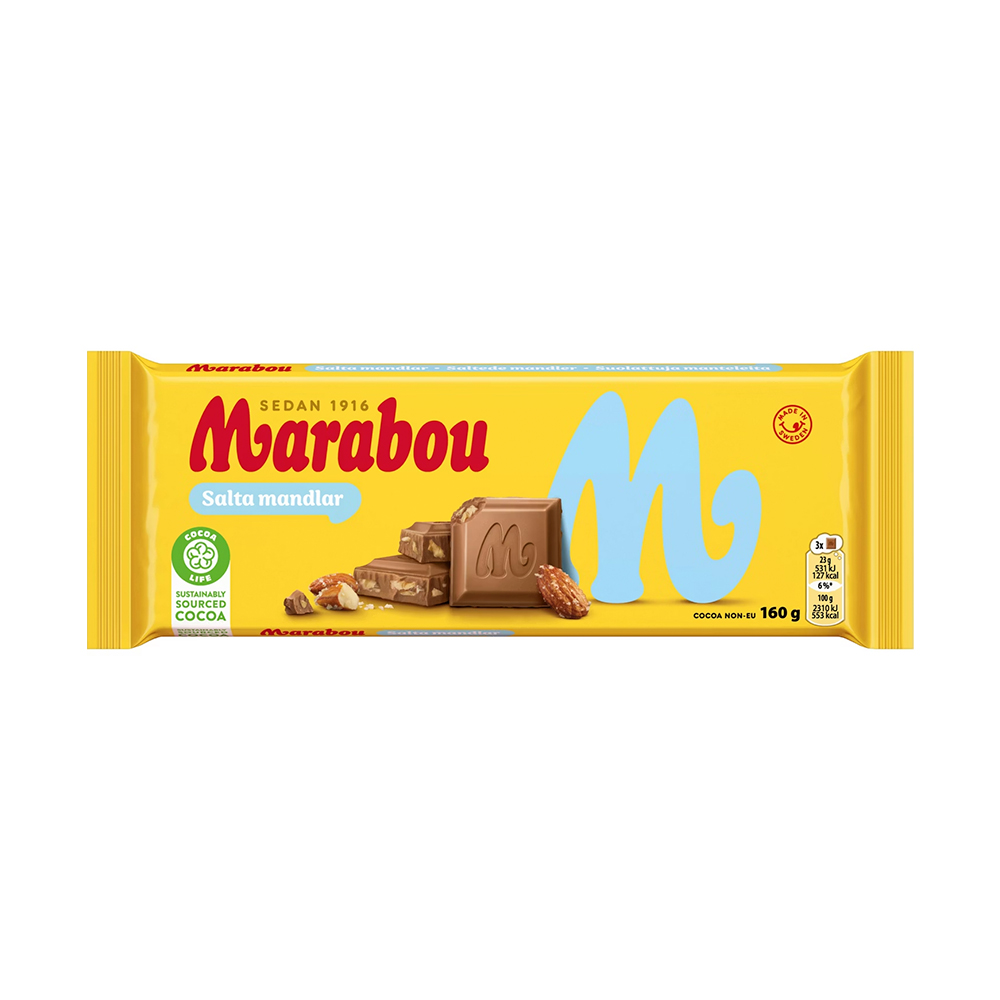 MARABOU Salta      mandlar 160g suklaa